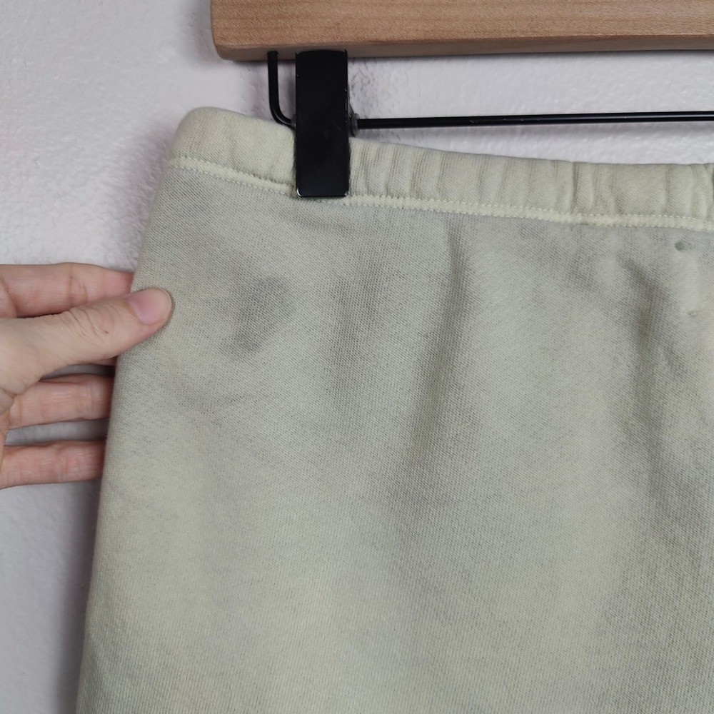 Joah Brown‎ Sweat Shorts Womens Medium Large Pale Green Fleece Elastic Waist - Picture 5 of 8
